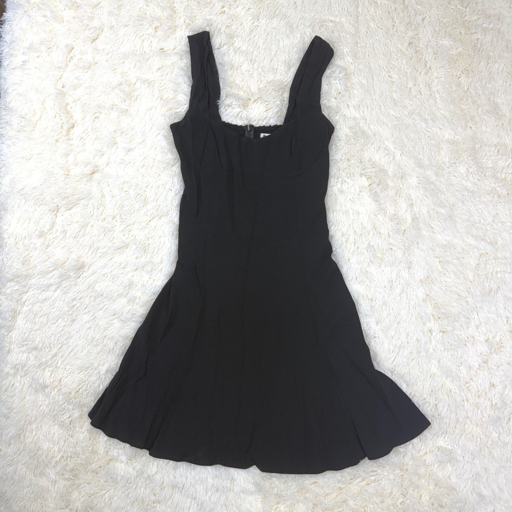 Reformation LBD tank Mini Dress Womens 6 Black Sweetheart Neck Party Date Night